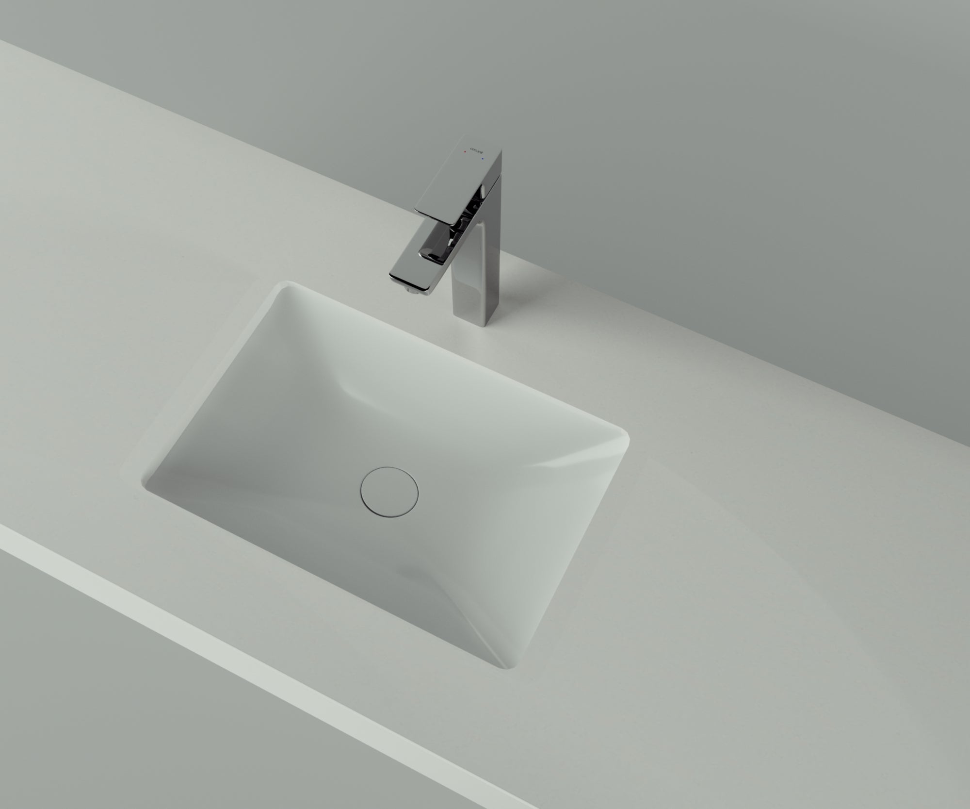 Santa Fe Collection: 84" Single Floating Vanity Top with Ceramic Sink - Lavvabo