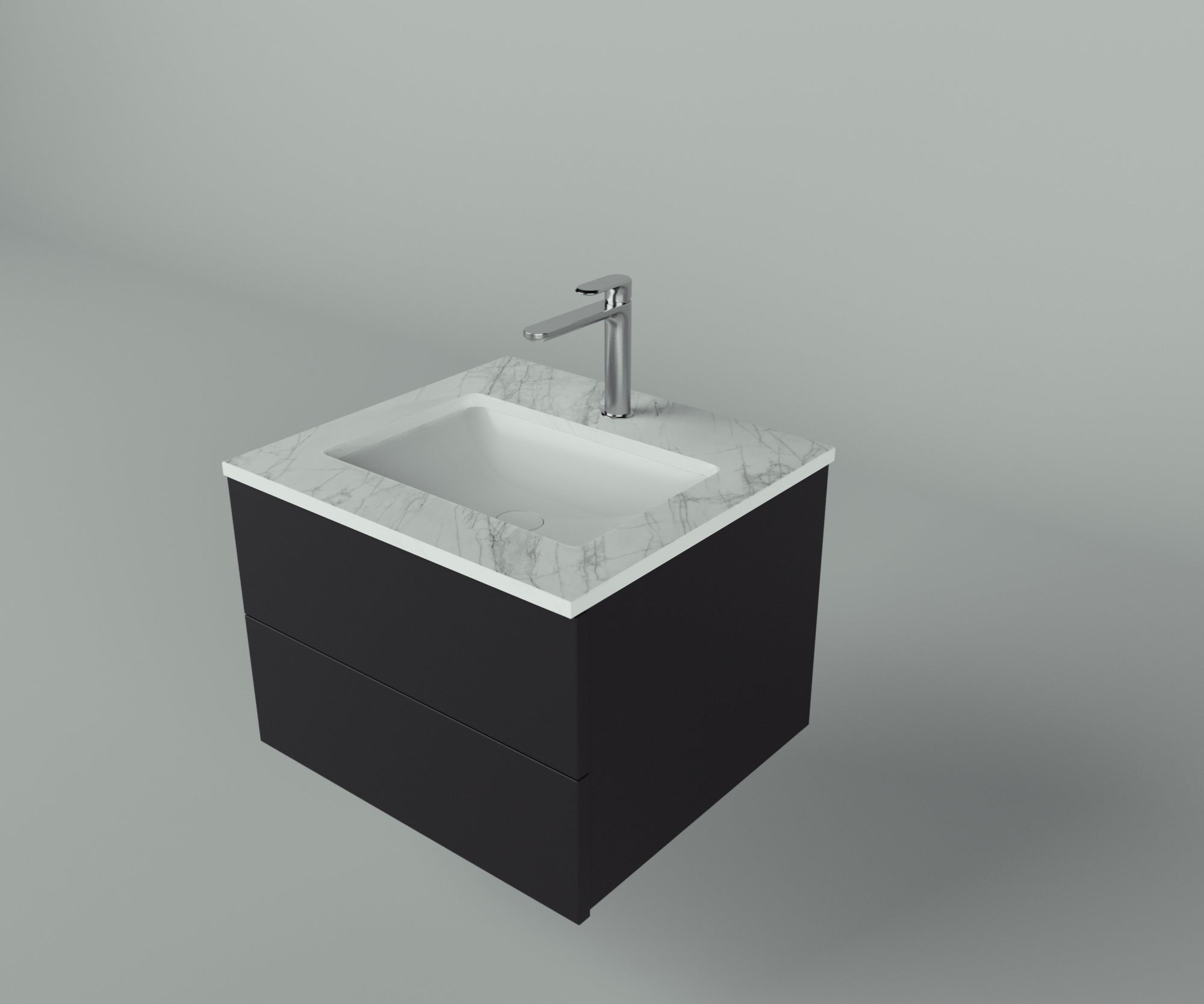 Savannah Collection: 24" Single Over Cabinet Vanity Top with Ceramic Sink - Lavvabo