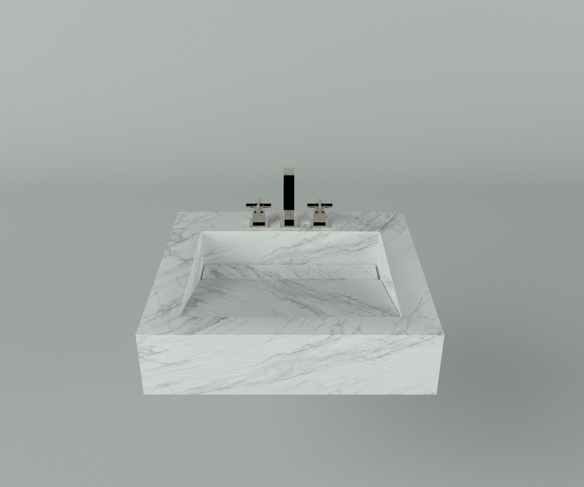 Houston Collection: 24" Single Floating Vanity Top with Integrated Sink - Lavvabo