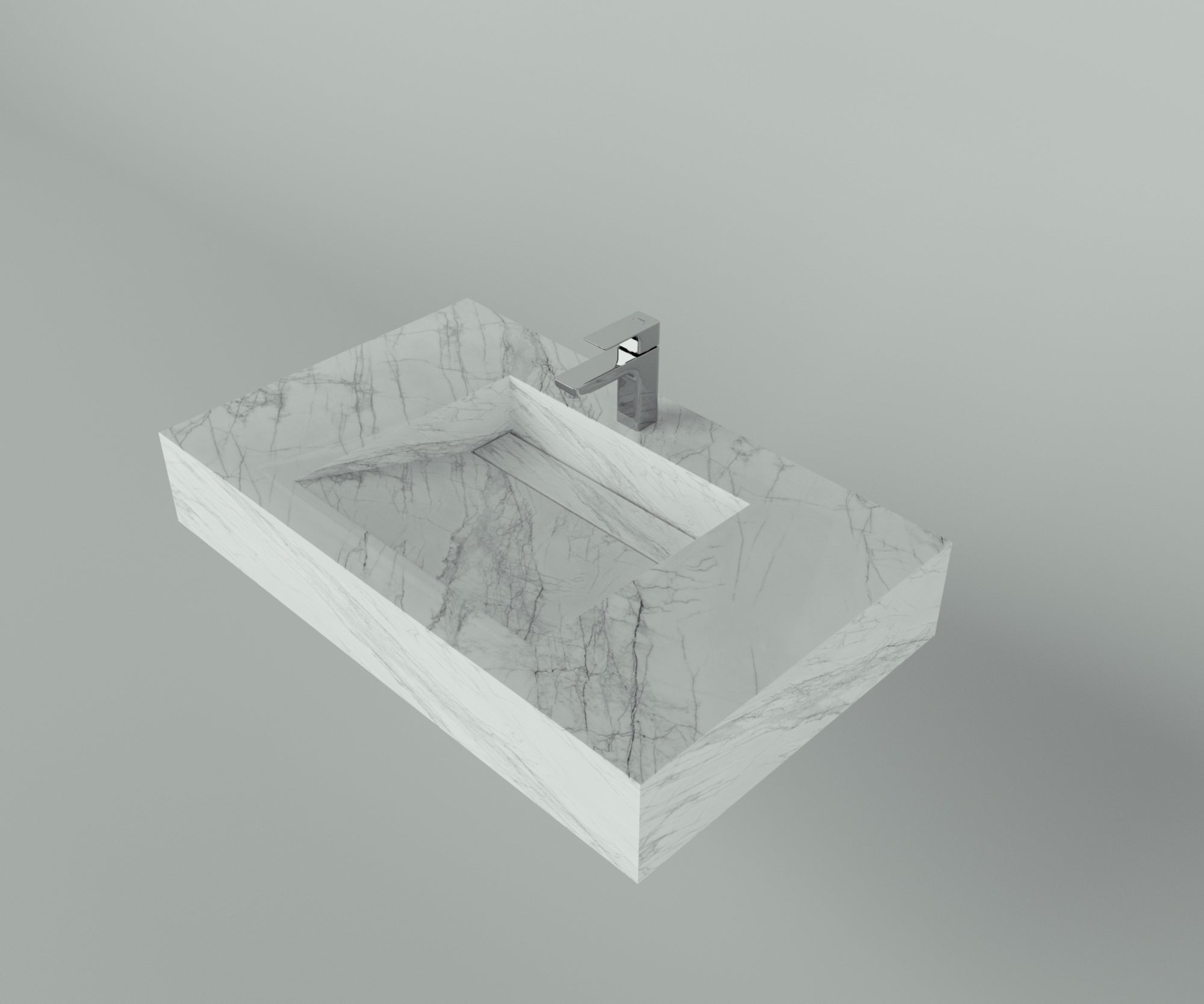 Houston Collection: 36" Single Floating Vanity Top with Integrated Sink - Lavvabo