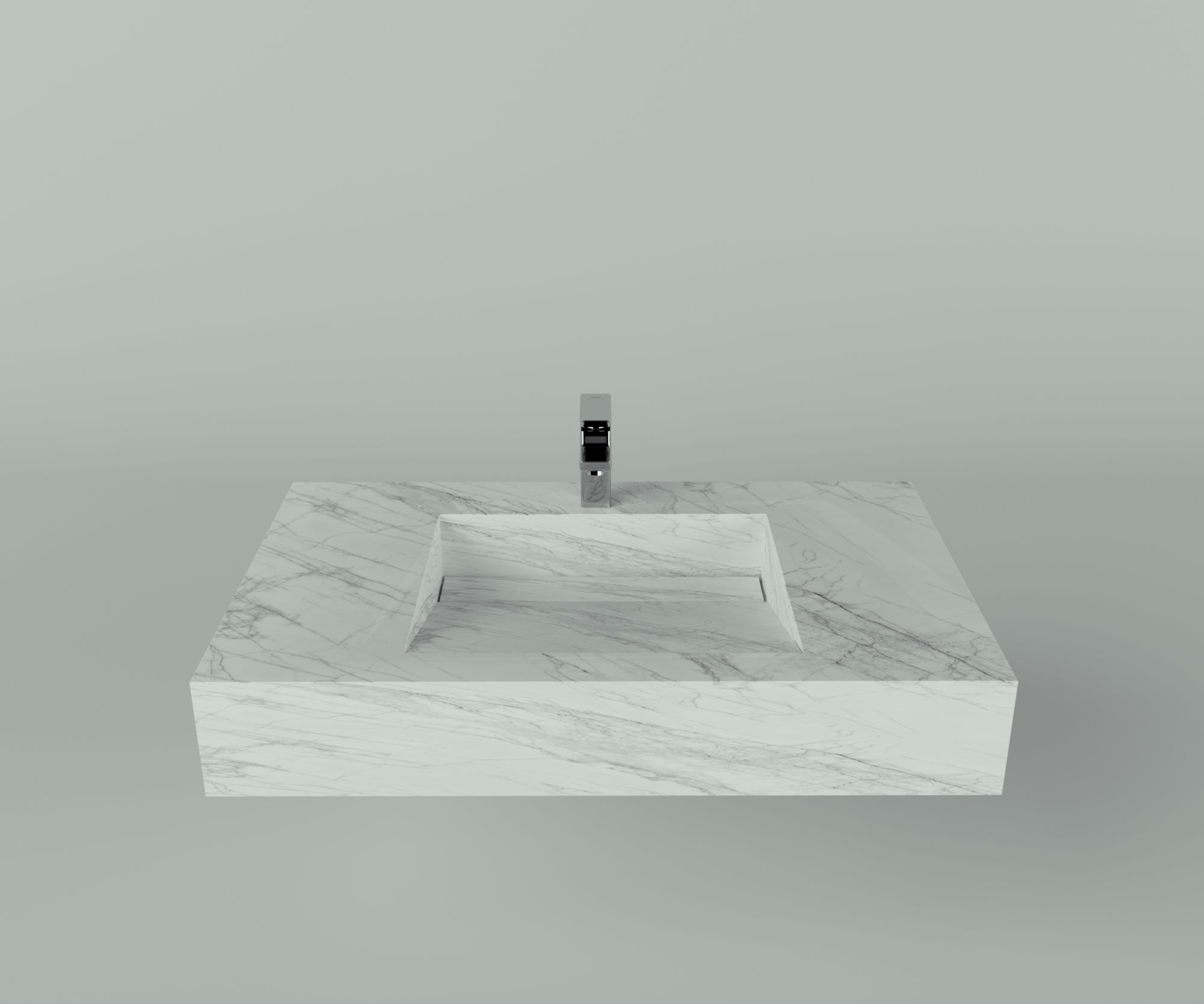 Houston Collection: 36" Single Floating Vanity Top with Integrated Sink - Lavvabo