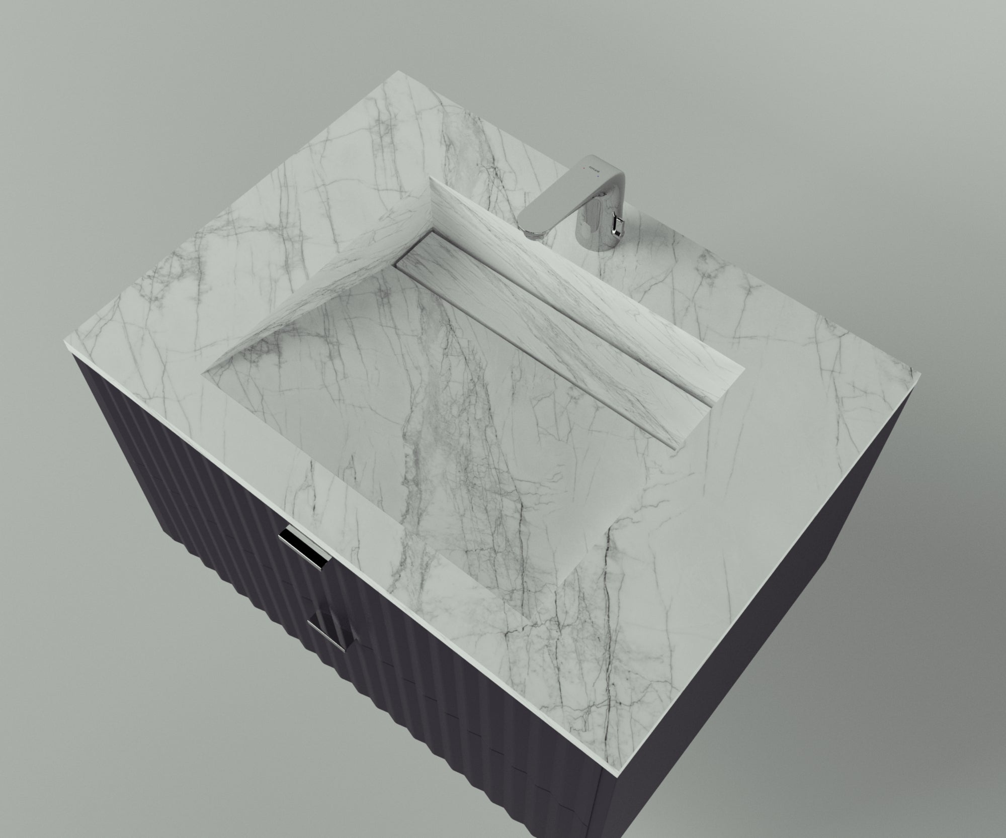 Manhattan Collection: 30" Single Over Cabinet Vanity Top with Integrated Sink - Lavvabo