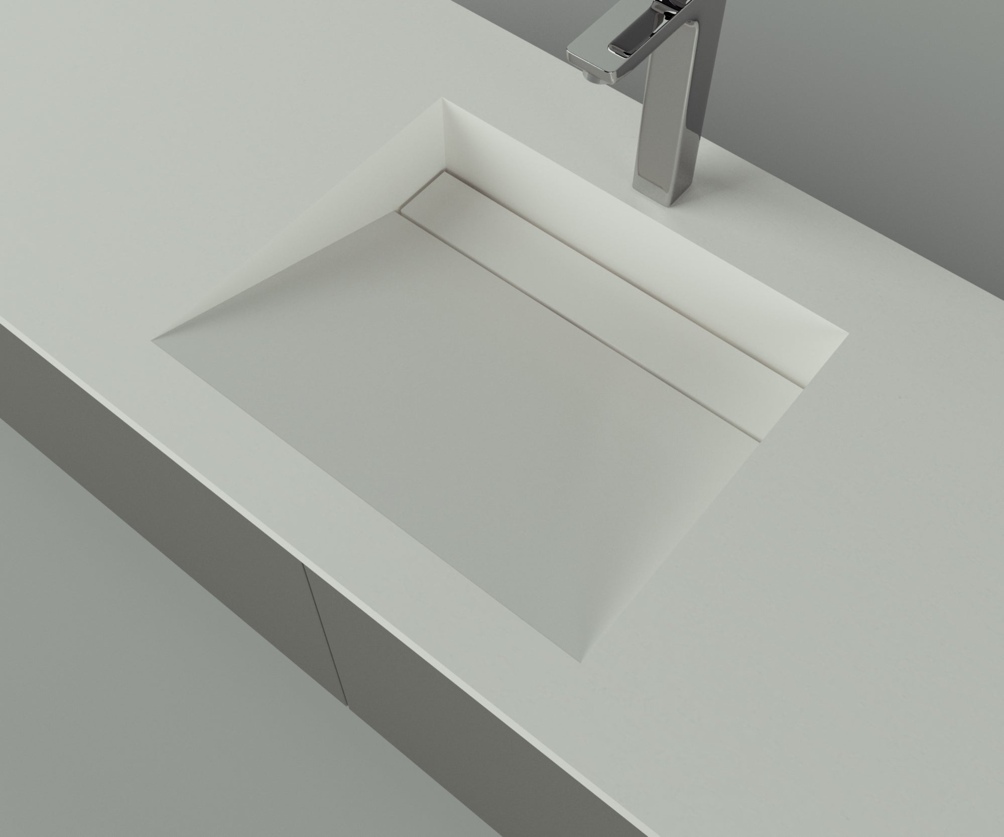Manhattan Collection: 84" Single Over Cabinet Vanity Top with Integrated Sink - Lavvabo