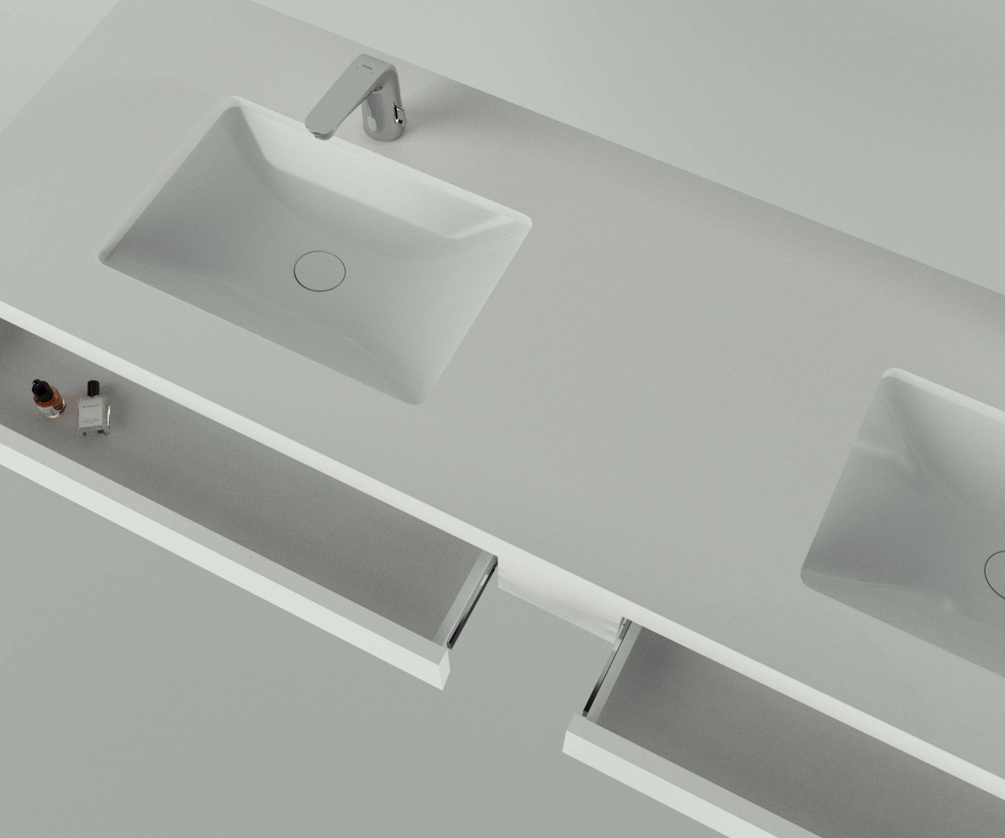 Double Ceramic Sink Vanity Drawer - Lavvabo