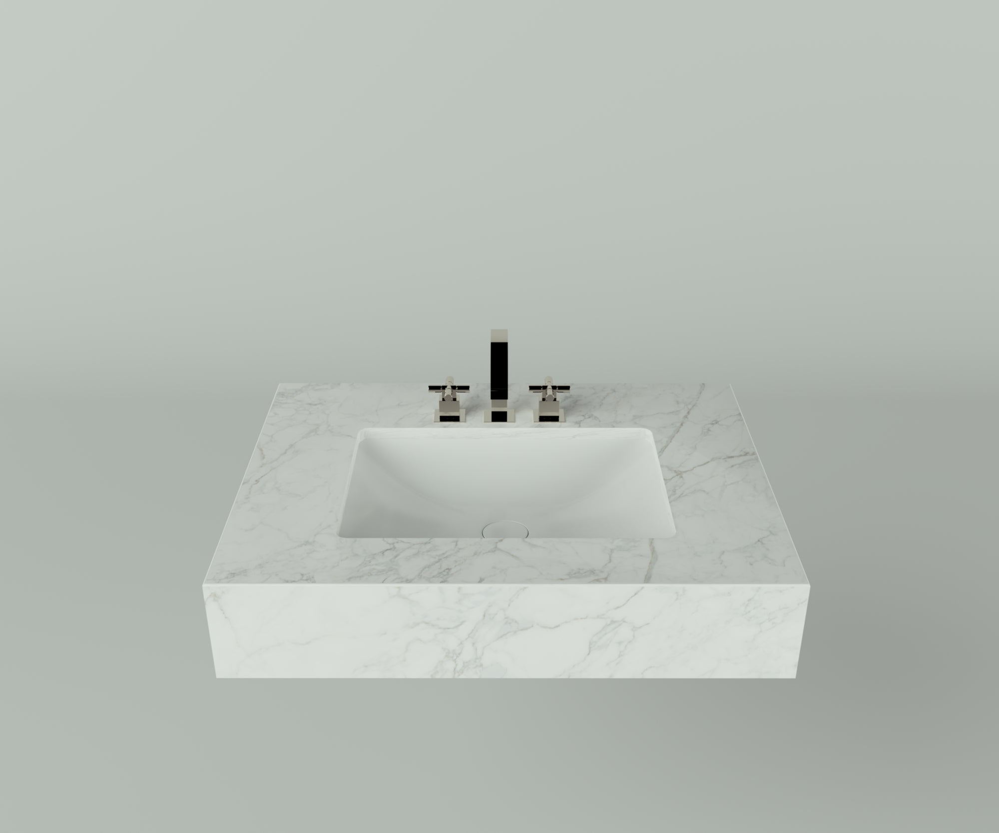 Santa Fe Collection: 30" Single Floating Vanity Top with Ceramic Sink - Lavvabo