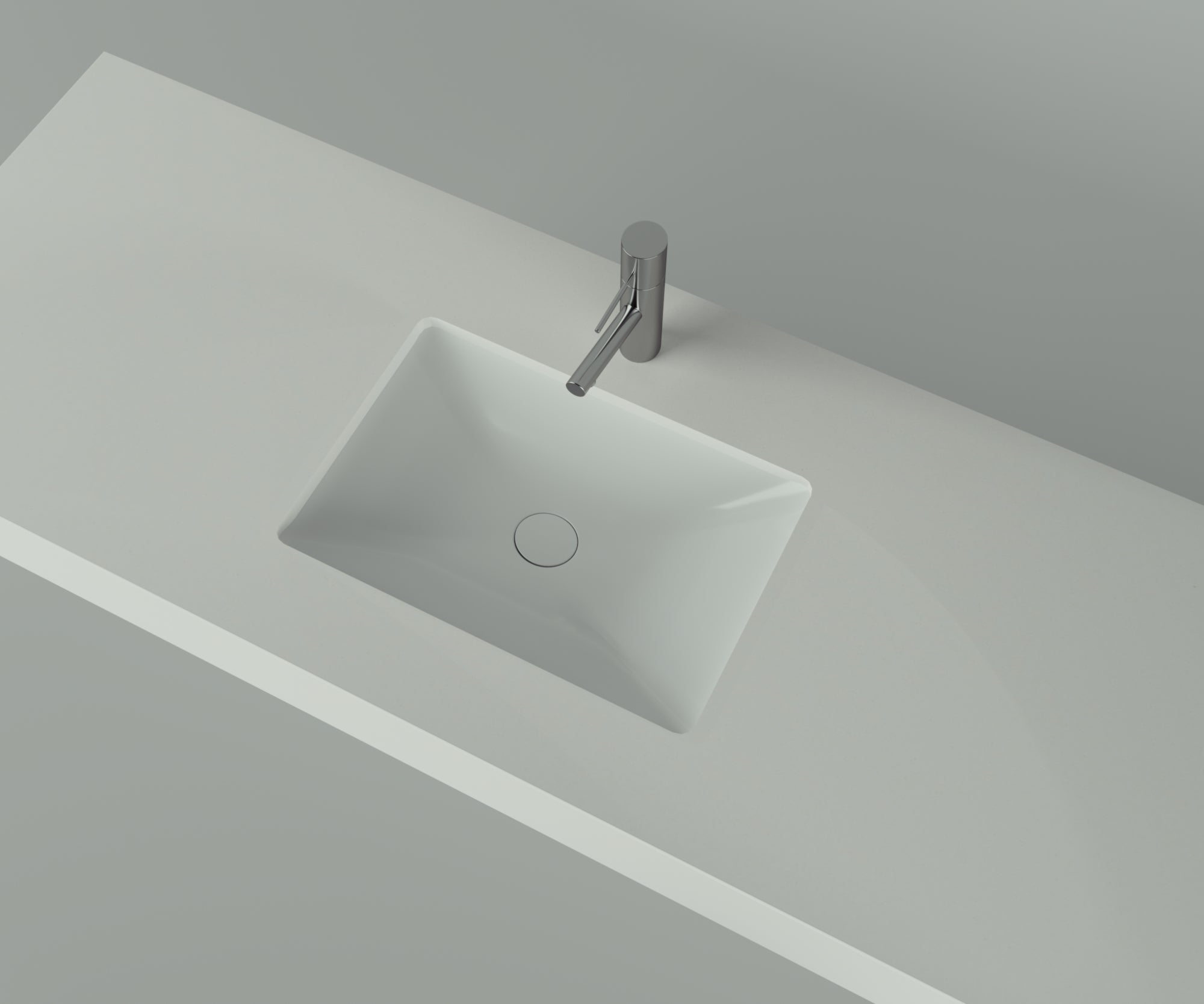 Santa Fe Collection: 60" Single Floating Vanity Top with Ceramic Sink - Lavvabo