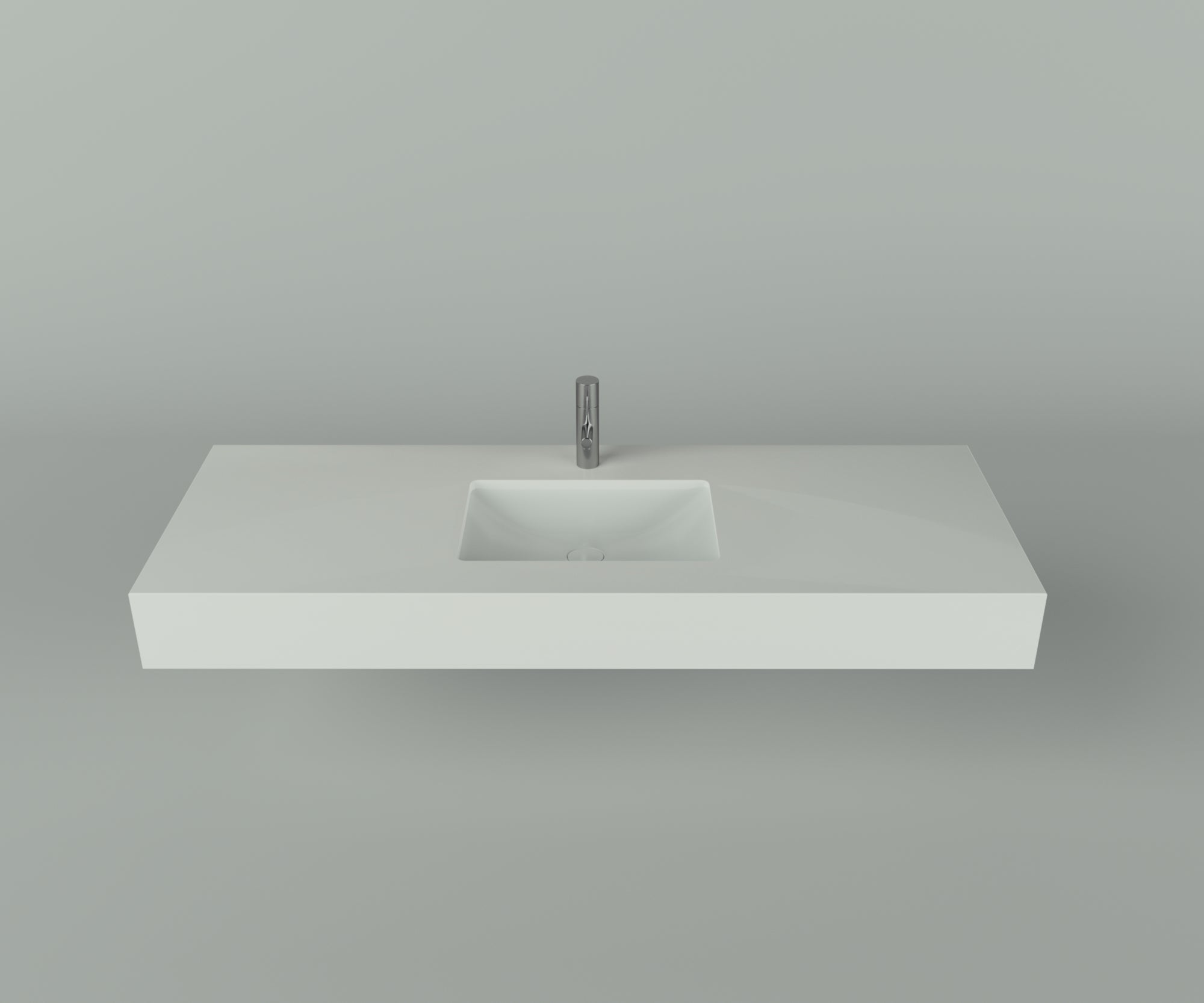Santa Fe Collection: 60" Single Floating Vanity Top with Ceramic Sink - Lavvabo