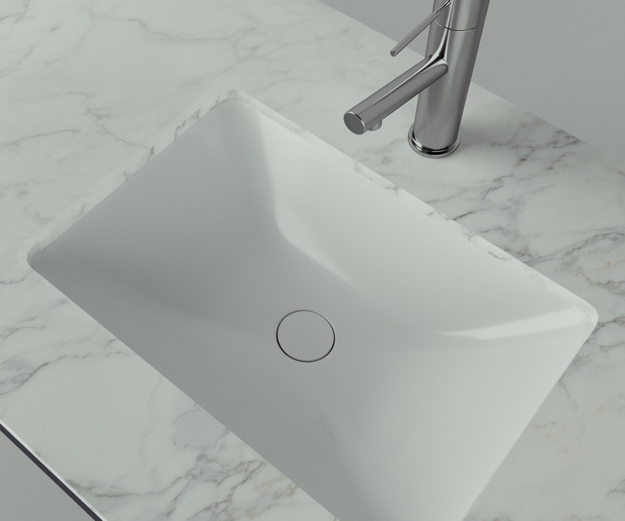Savannah Collection: 36" Single Over Cabinet Vanity Top with Ceramic Sink - Lavvabo