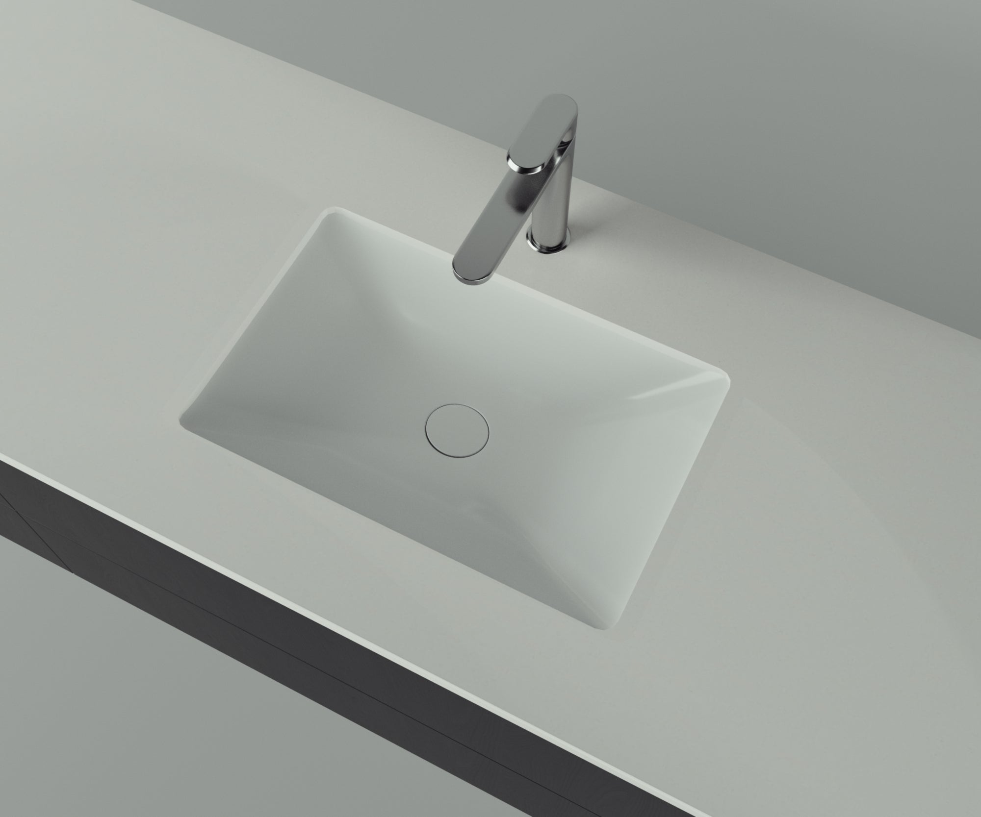 Savannah Collection: 60" Single Over Cabinet Vanity Top with Ceramic Sink - Lavvabo