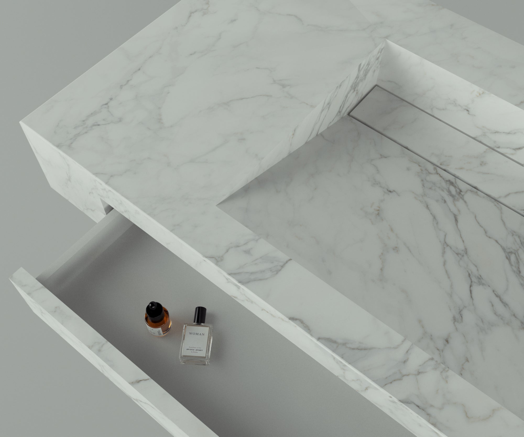Houston Collection: 42" Single Floating Vanity Top with Integrated Sink - Lavvabo