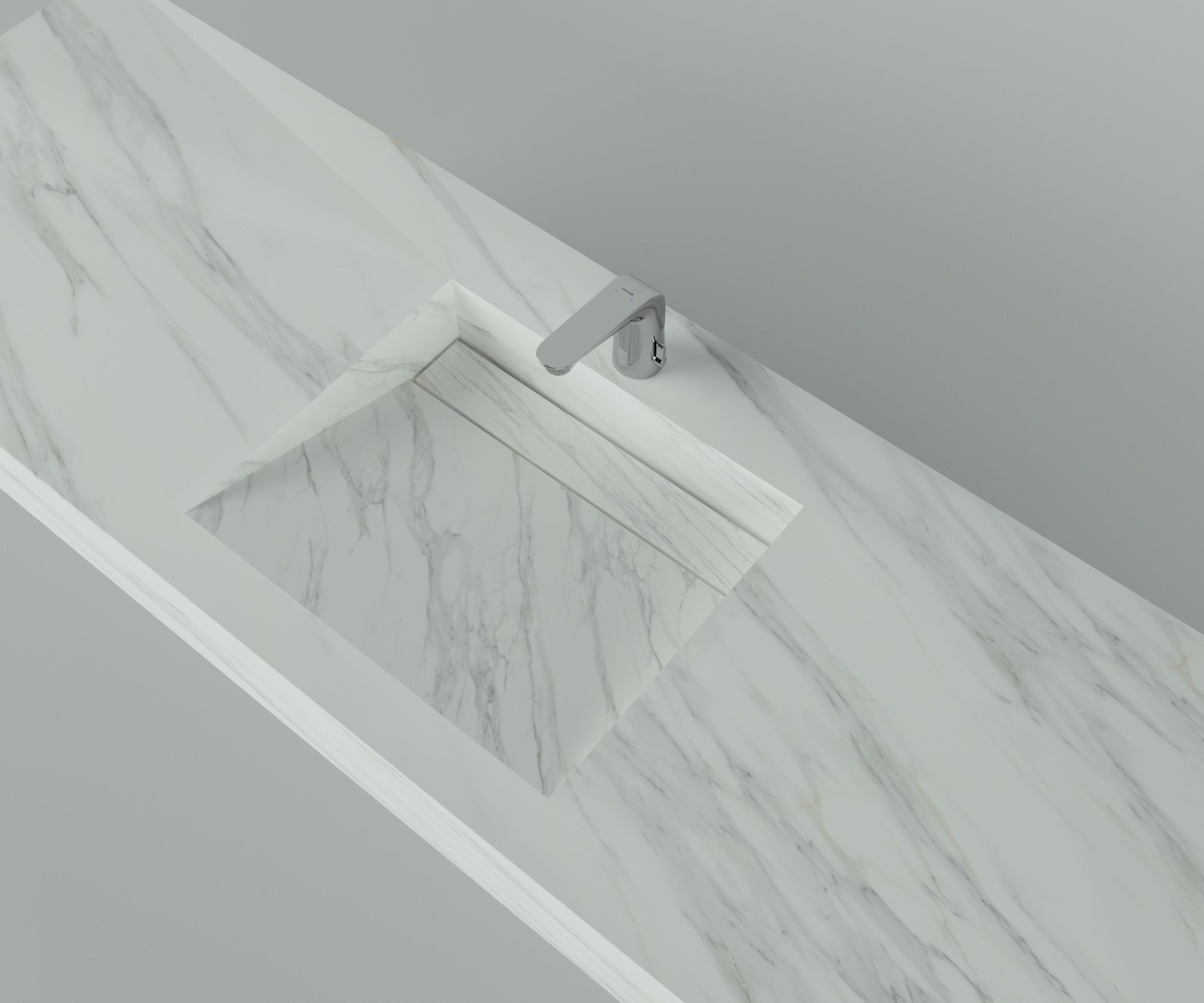 Houston Collection: 72" Single Floating Vanity Top with Integrated Sink - Lavvabo