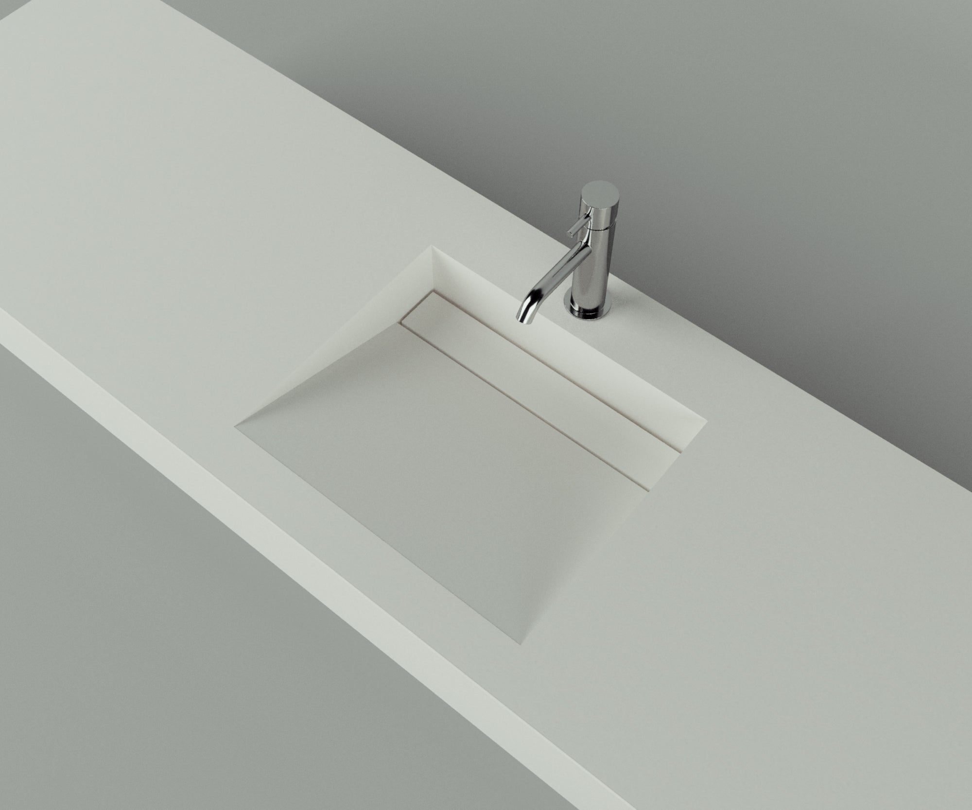 Houston Collection: 84" Single Floating Vanity Top with Integrated Sink - Lavvabo